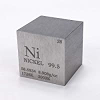 Cubo de metal de níquel de 25-4 mm- 99-5 % 146 gramos grabado.